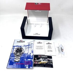 Tissot Watch Box Only Presentation Case Black Red Booklets No Pillow